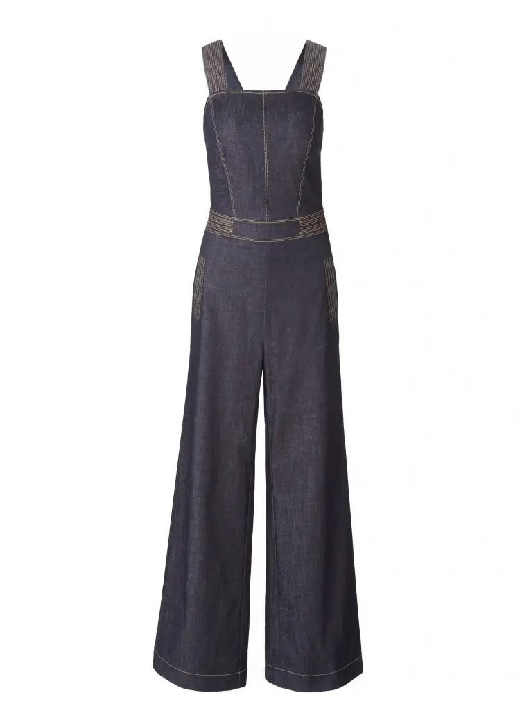 Denim Wide-Leg Jumpsuit
