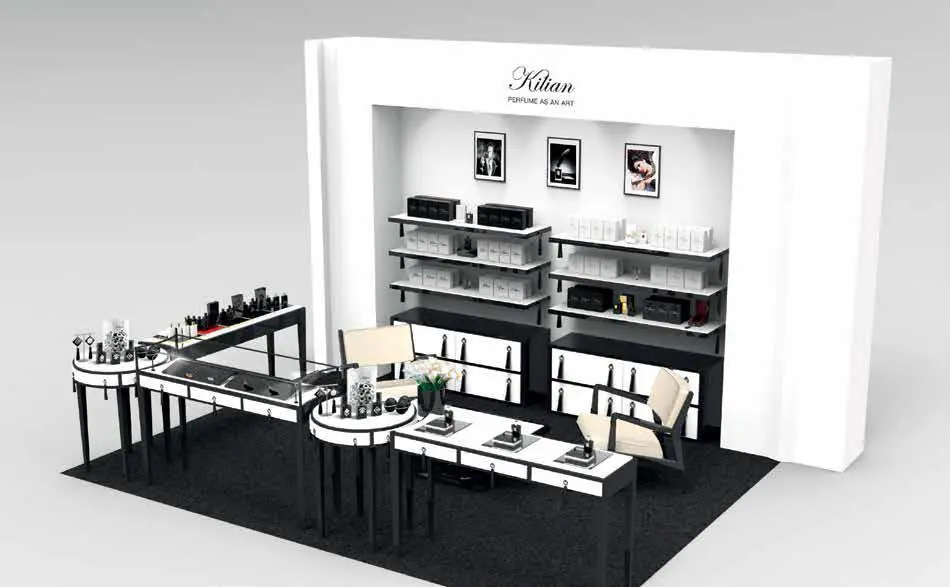 Kilian counter in the fragrance department
