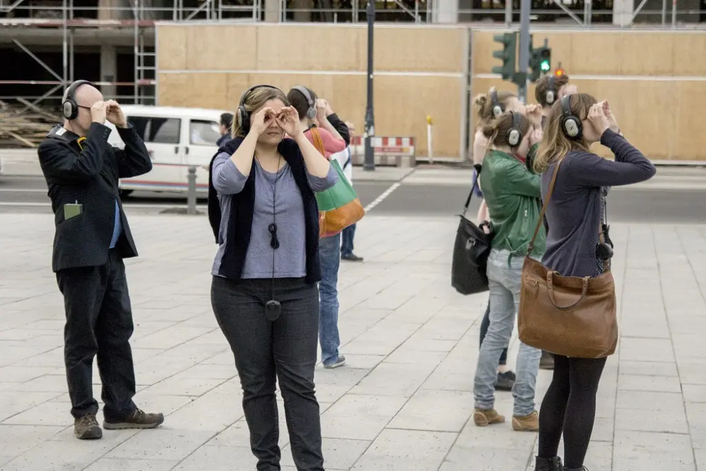 Get a better view with your special binoculars. 