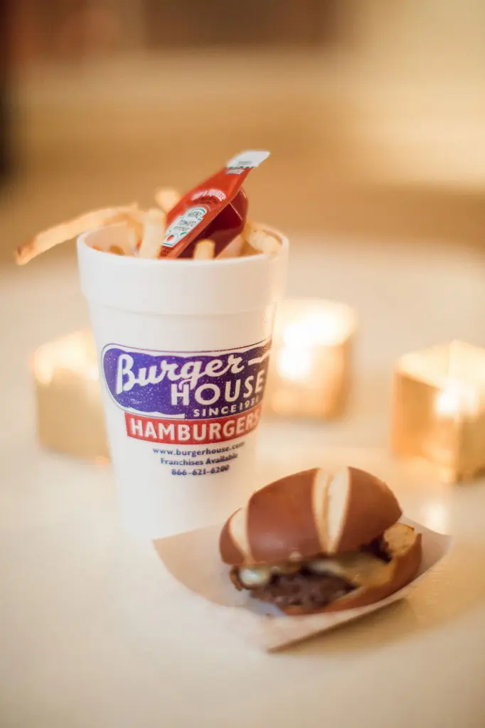 For late night bites, sliders and fries from Dallas fave Burger House were served.