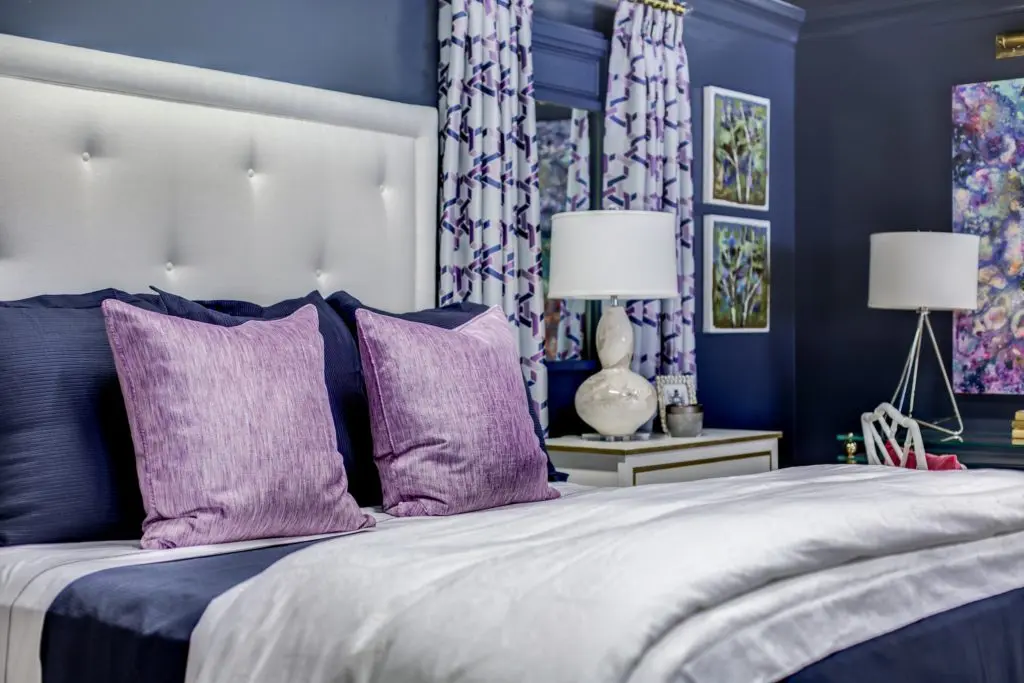 Bedroom vignette created by Emily Johnston Larkin, EJ Interiors. This is the kind of thing you can get at Thrift Studio.