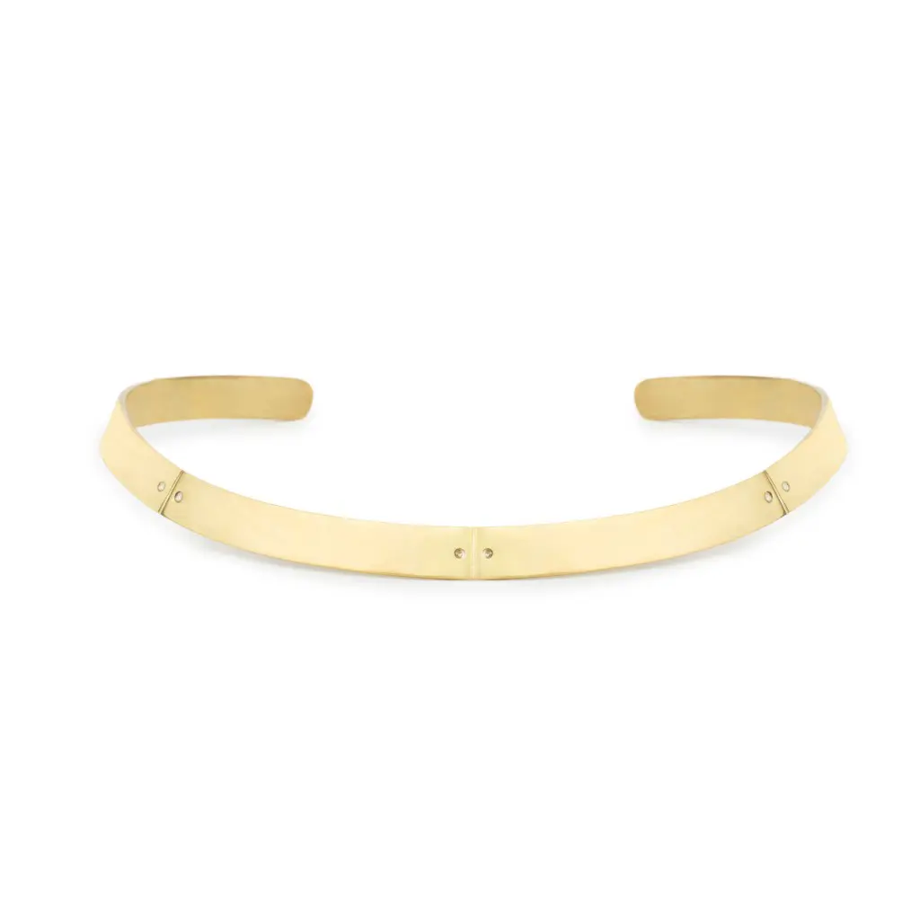 Gold etched choker