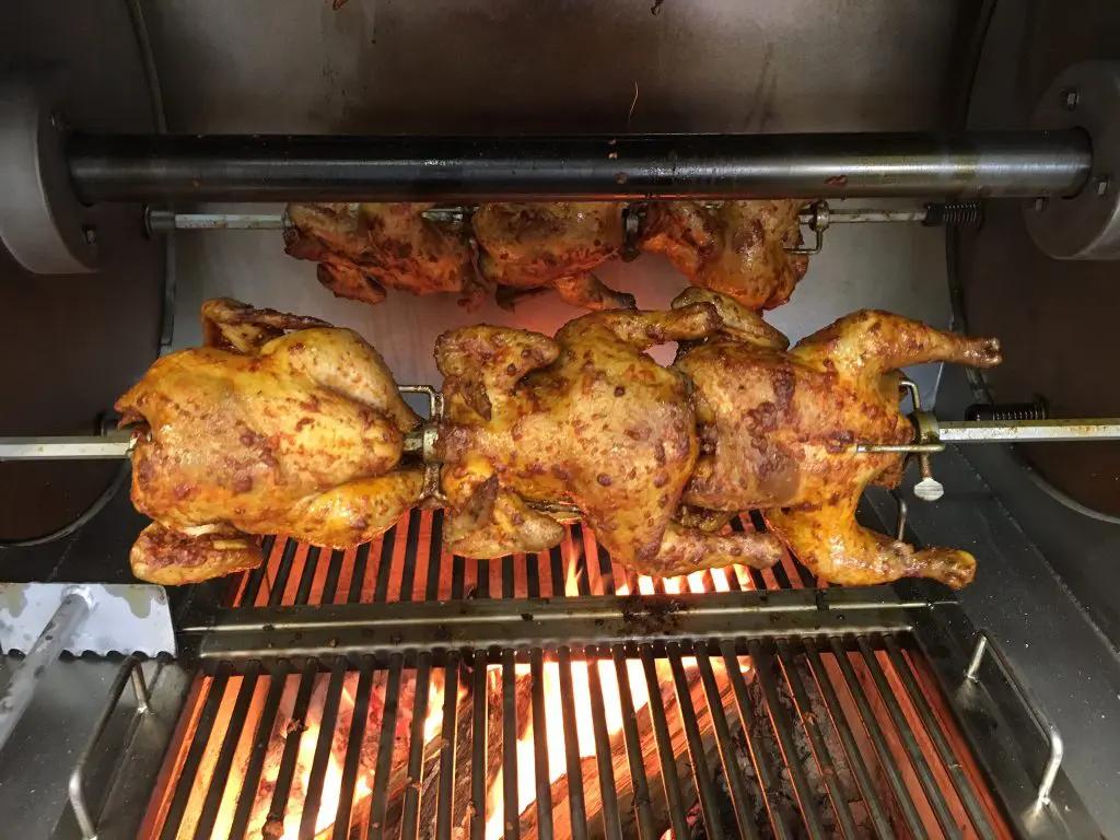 This rotisserie was made in Texas, and it's going to get a workout over wood at Fajitas A Go Go. (Photo by Andy Hemingway)