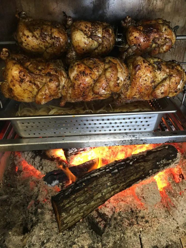 Wood, heat, and chicken: A great combination.  (Photo by Andy Hemingway)