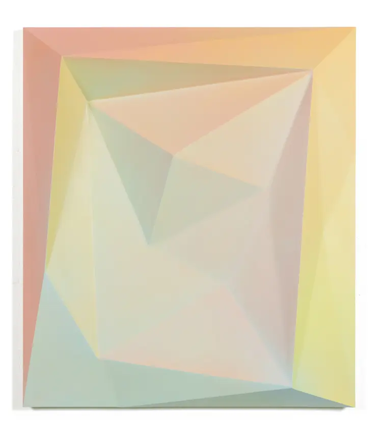 Will Penny's "Gamut Relief VXI RYB Tint," 2014, stocked in the booth of Dallas dealer of the avant-garde Circuit12 Contemporary (Courtesy the artist and gallery)