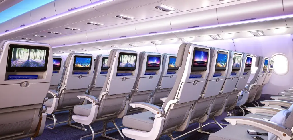 Each Airbus seat is equipped with a fourth generation in-flight entertainment system. 
