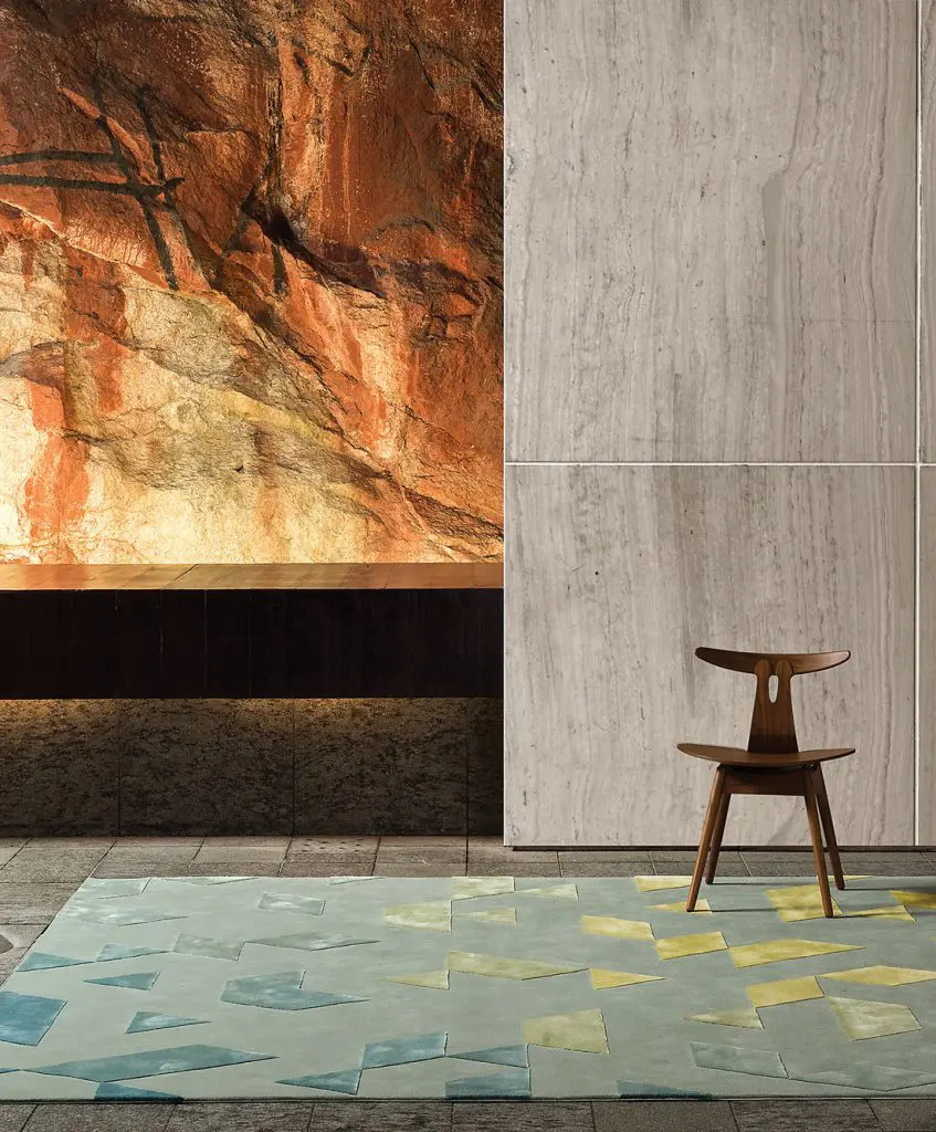 Jeff Leatham for Tai Ping Tridescent rug in wool and delicate silk