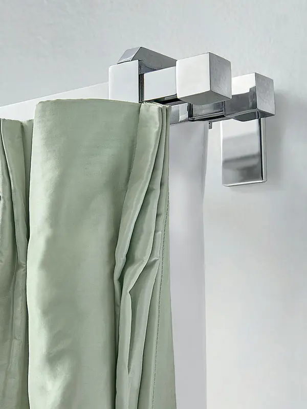 Bauhaus Polished Aluminum Collection, at Antique Drapery Rod Co.