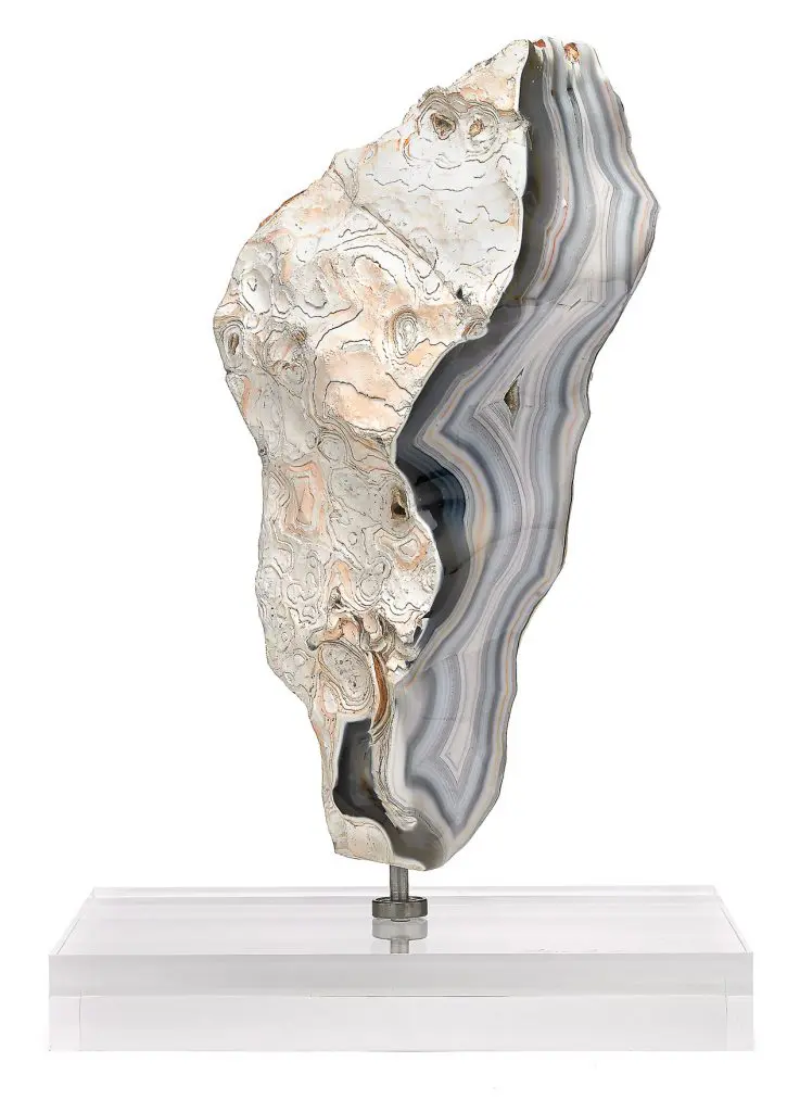 Sand-blasted agate sculpture from Morocco, at Brenda Houston