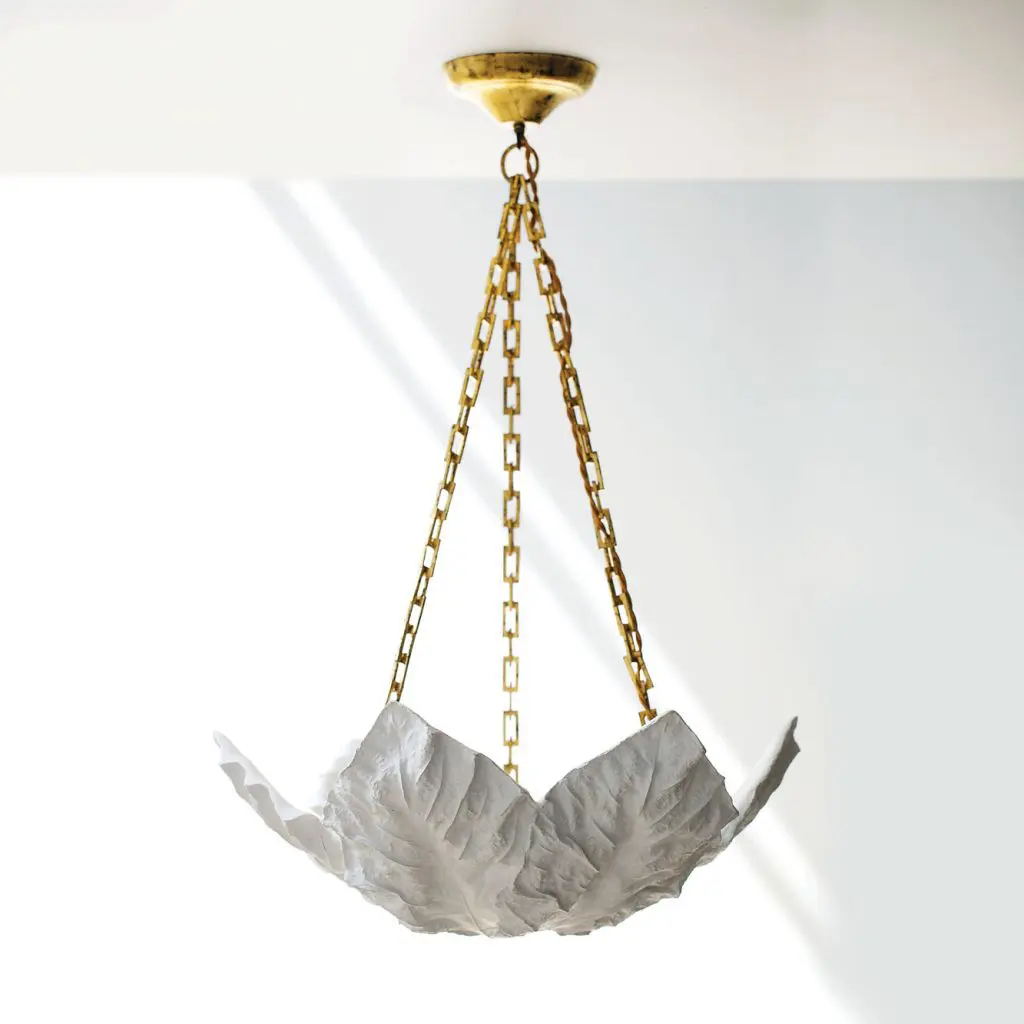 Alexander LaMont Folly Gesso ceiling light, at Jean de Merry
