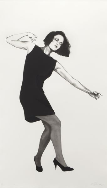 Robert Longo's "Tillman (from 'Men in the Cities')," 2000 (lot 121). Longo was one of the artists who rose to prominence in the 1980s. 