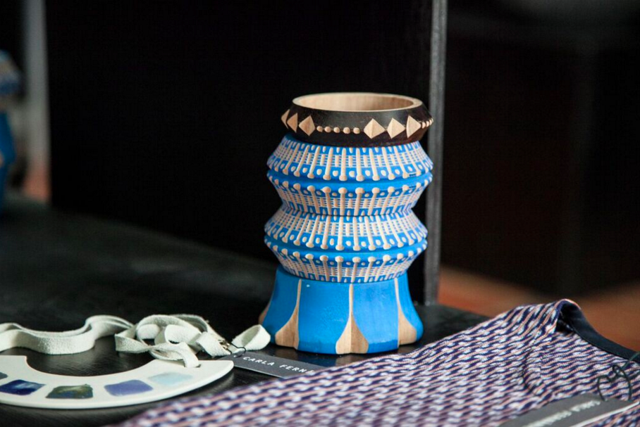 Wood bangles by Carla Fernandez 