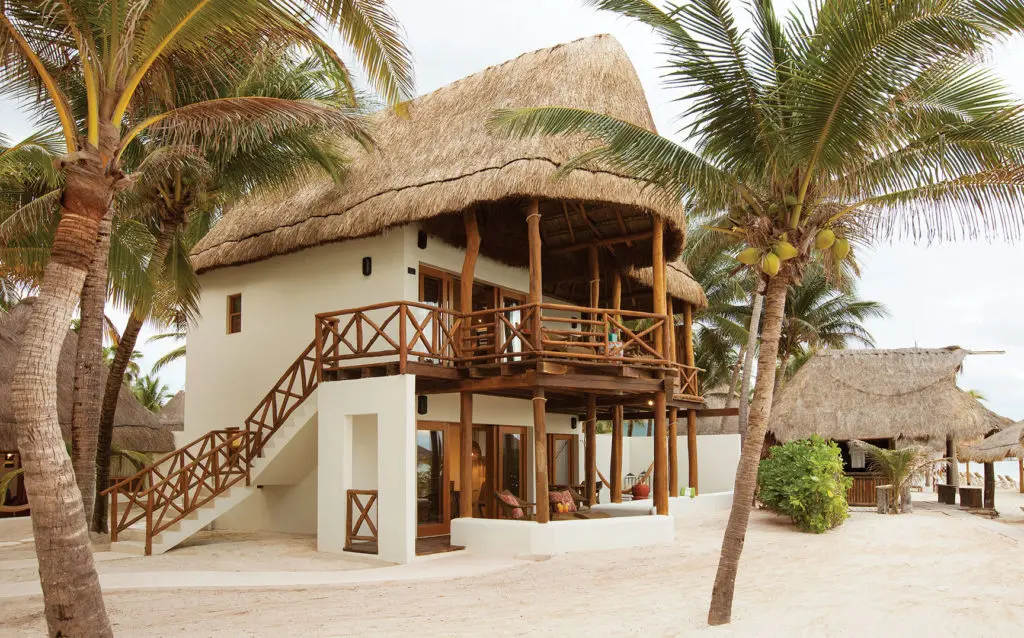 Your oceanfront bungalow at
Mahekal Beach Resort awaits. 