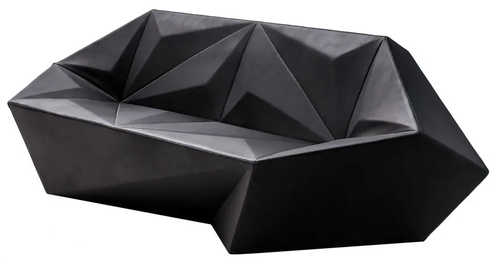 Architect Daniel Libeskind’s
designs for Moroso include a
chair, sofa (pictured) and sofa system.