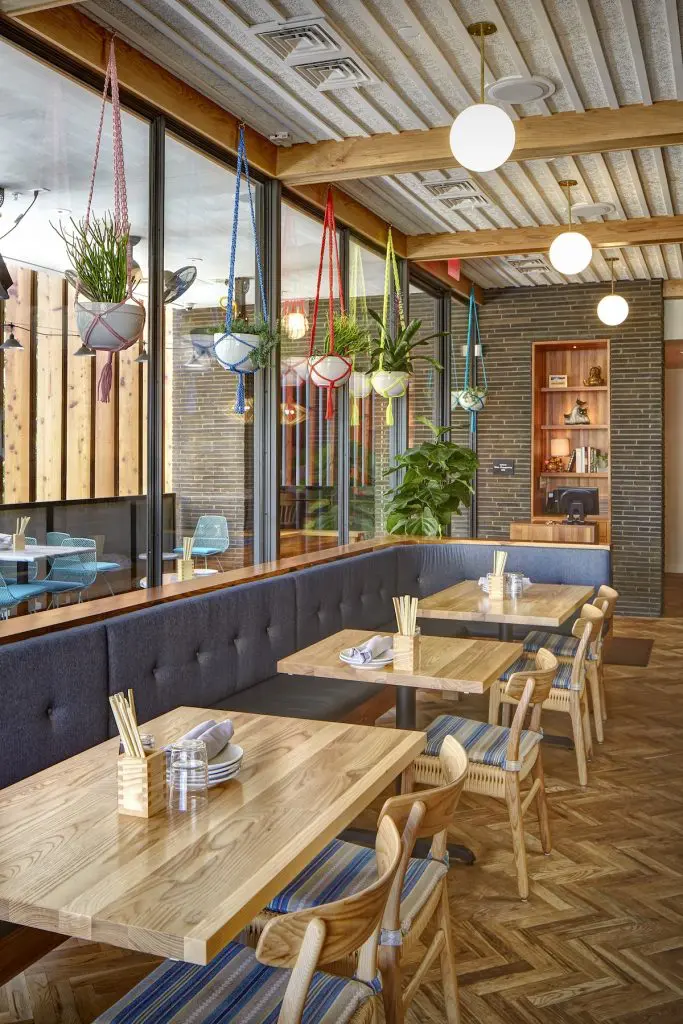 Grab a table in the dining room, or opt to sit on the patio this summer.