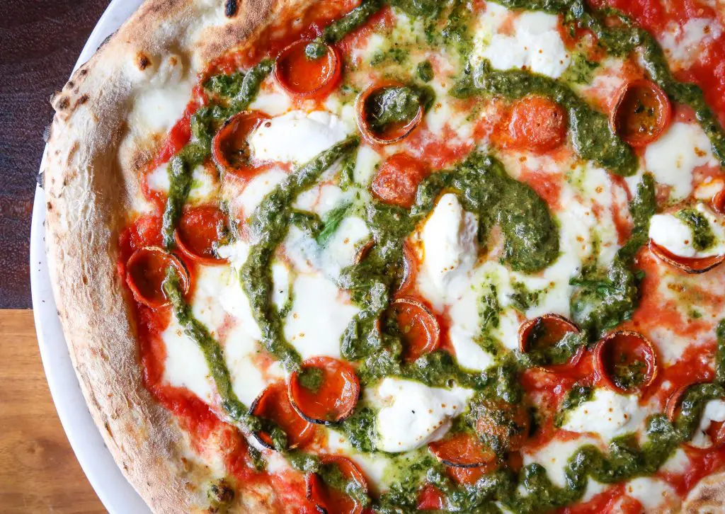 The Joan Marie is The Heights location's signature pizza. 