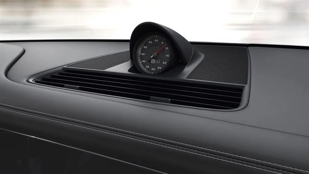 This tachometer is a nice retro touch.