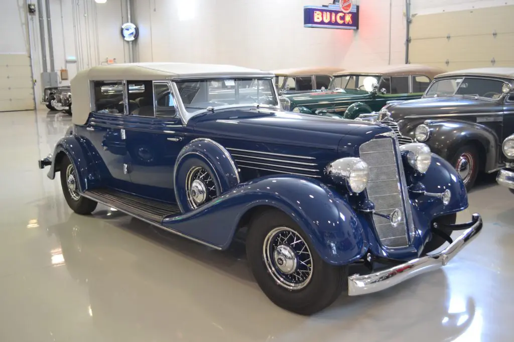 It's a beauty, and there are only five known remaining examples: This 1934 98C Phaeton was designed to compete with Pierce Arrows and Packards.