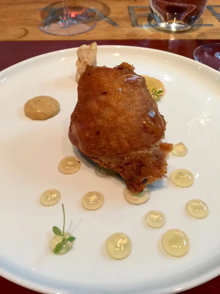 Suckling pig, dashi, Japanese mustard