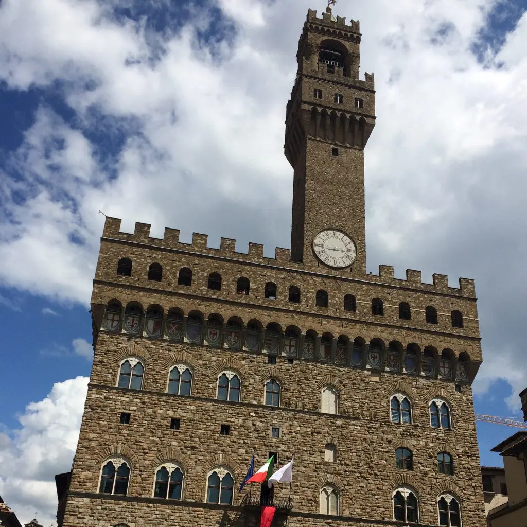The Palazzo Vecchio, once home of the Medici and for centuries, Florence's town hall.
