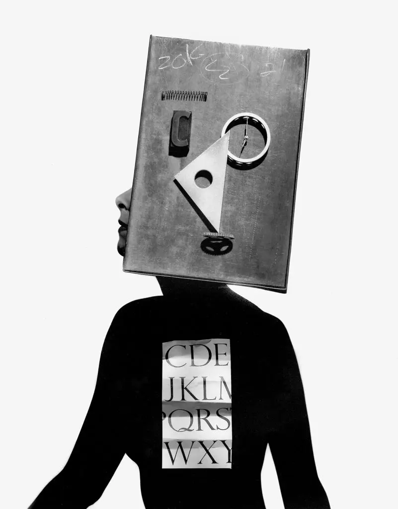 "Figure with printer's tray," 1998