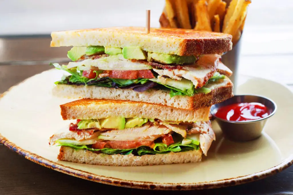 The chicken club is one of The General Public's five sandwiches. 