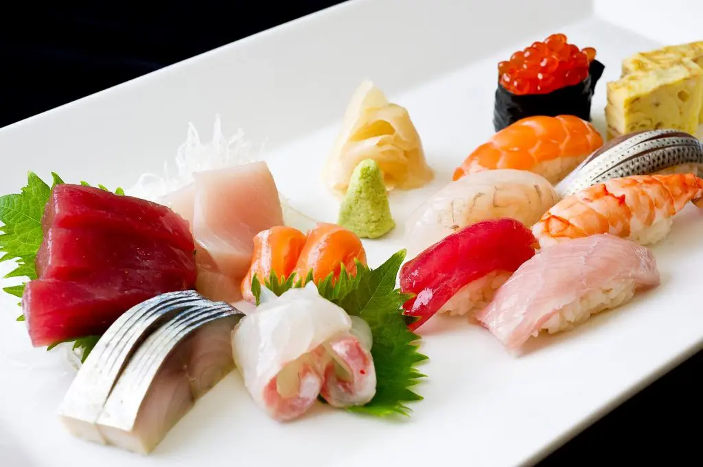 A bevy of sushi awaits at Nobu. 