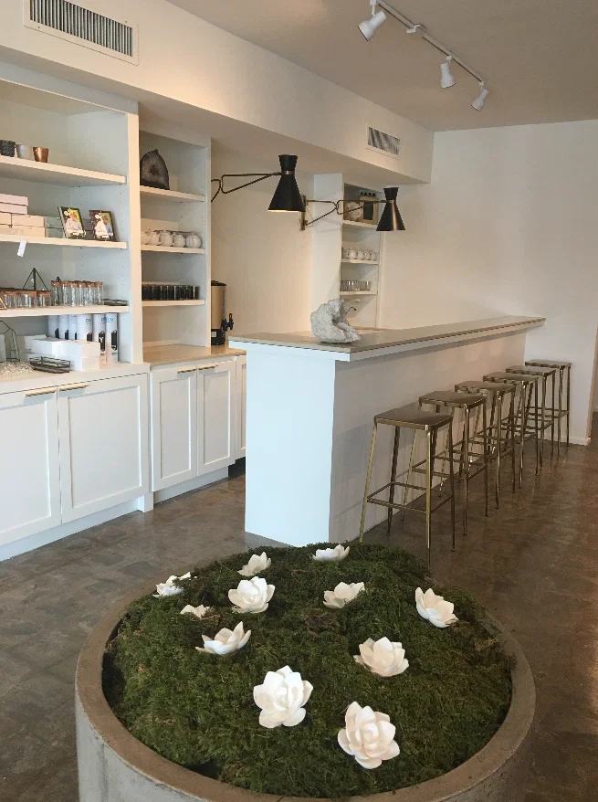 A tea bar awaits at DEFINE living. 