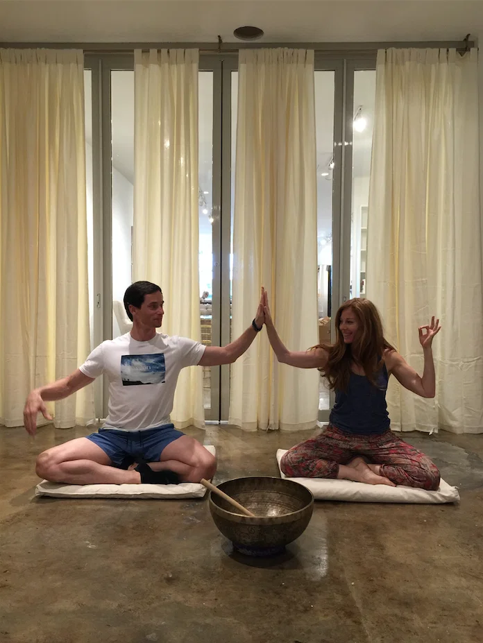 DEFINE founder and co-owner Henry Richardson with yoga guru Cristi Christensen