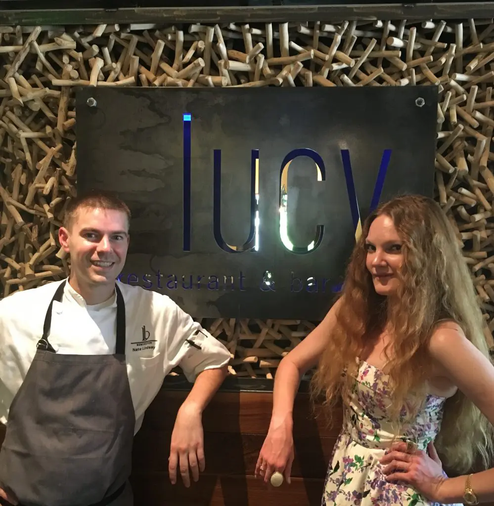 Steffi Burns (right) with Lucy executive chef Nate Lindsay