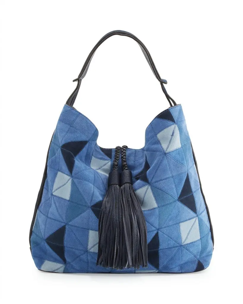 Isobel patchwork suede hobo bag, $345