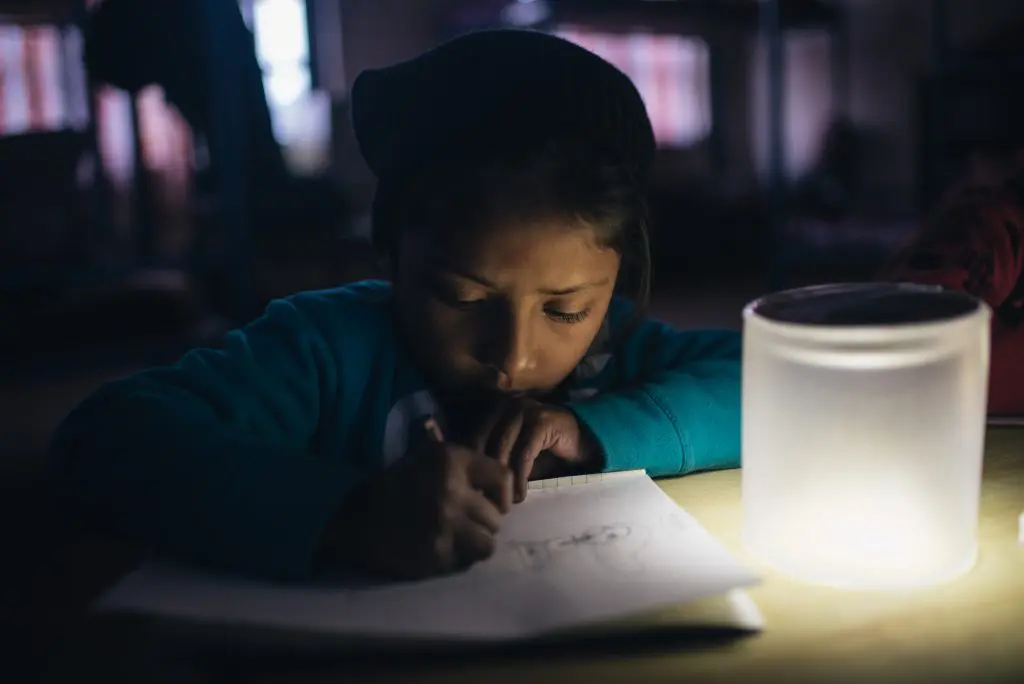 Luci Lights help kids do their homework at night — safely.