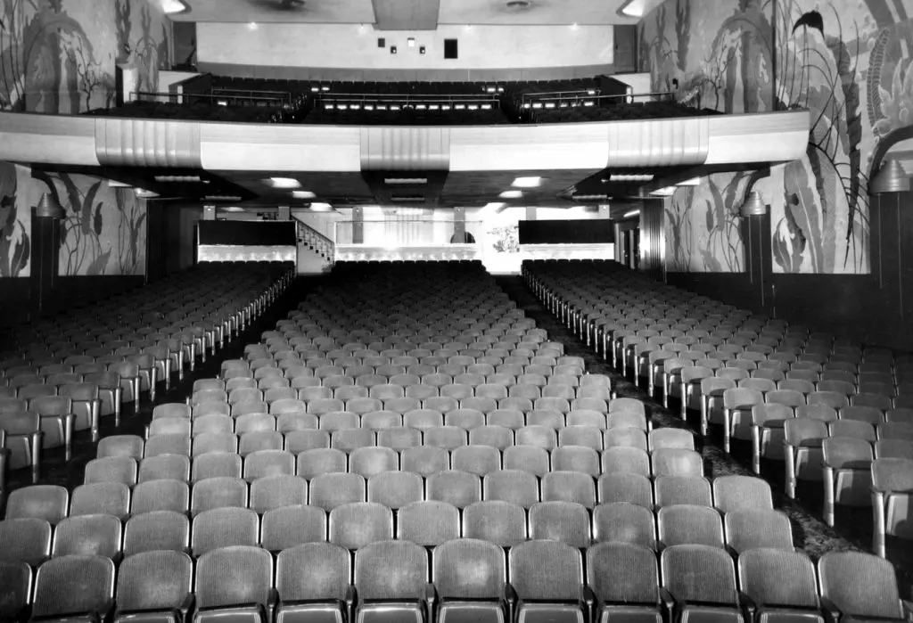 The Village Theatre, pictured here in the 1940s, opened with two screens in 1935 and cost an astronomical $100,000.
