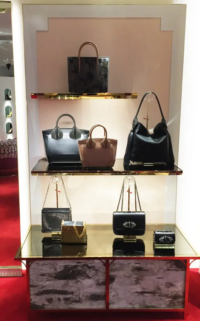 There's no shortage of Louboutin handbags. 