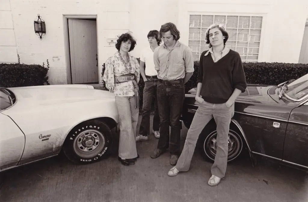 Beverly in 1973 with sons John, Joe, and
Tom at their house on Normandy Avenue