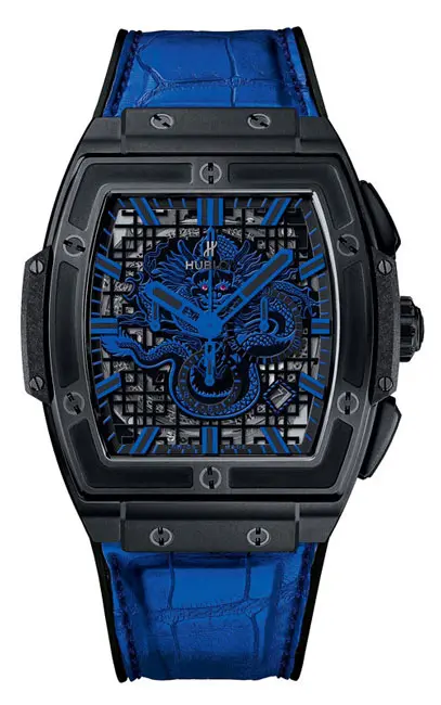 Hublot Bruce Lee Be Water in ceramic, $29,800, at the Hublot boutique, Zadok
Jewelers, Markham Jewelers. 