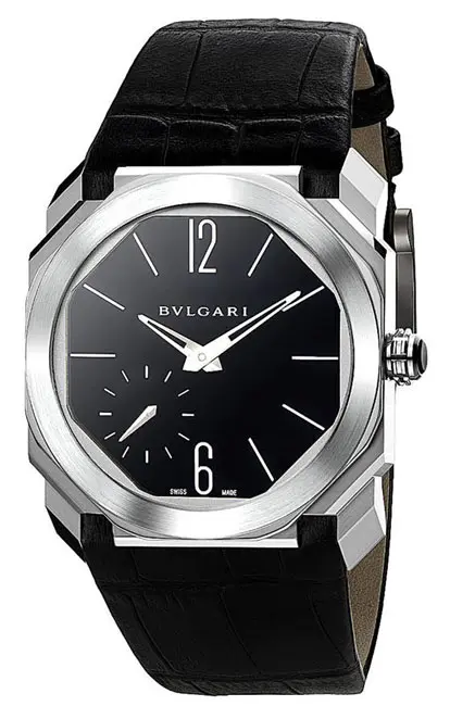 Bulgari Octo Finissimo in platinum, $29,800, at the Bulgari boutique, Zadok Jewelers, Markham Jewelers. 