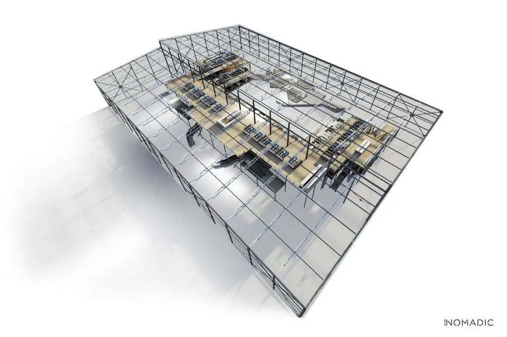 An aerial rendering of the Club Nomadic