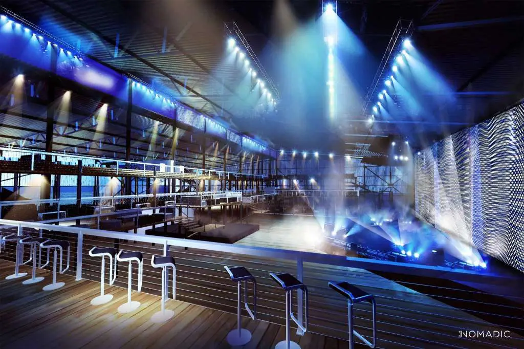 The venue will include a series of tiered mezzanines. 