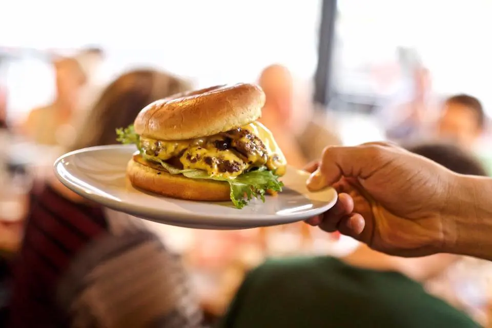 Grab a burger at Bernie's Burger Bus. 
