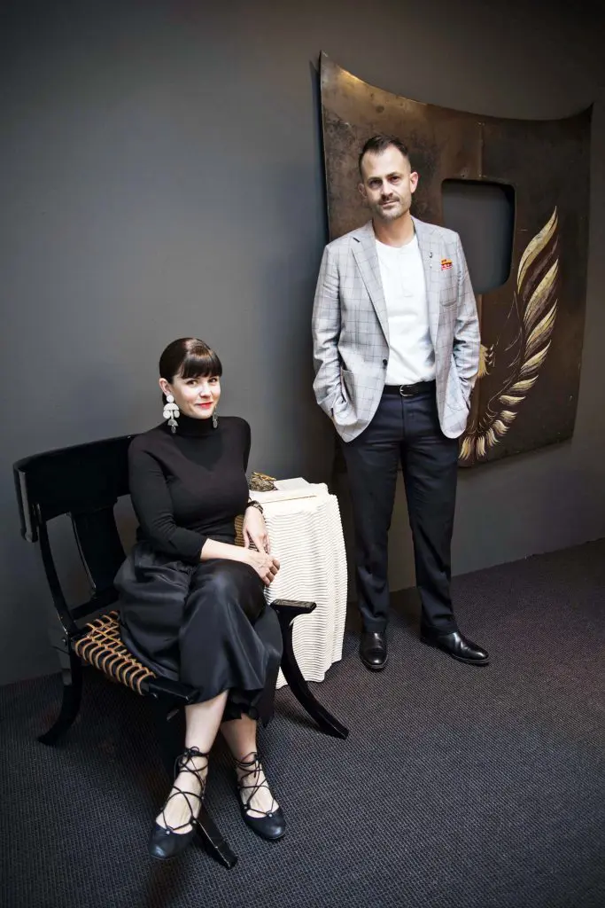 Sara and Corbin See in the Sees Design office space above David Sutherland Showroom