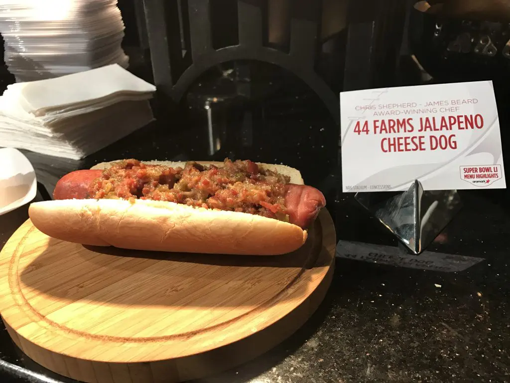 Chris Shepherd is bringing the 44 Farms jalapeño cheese dog. 