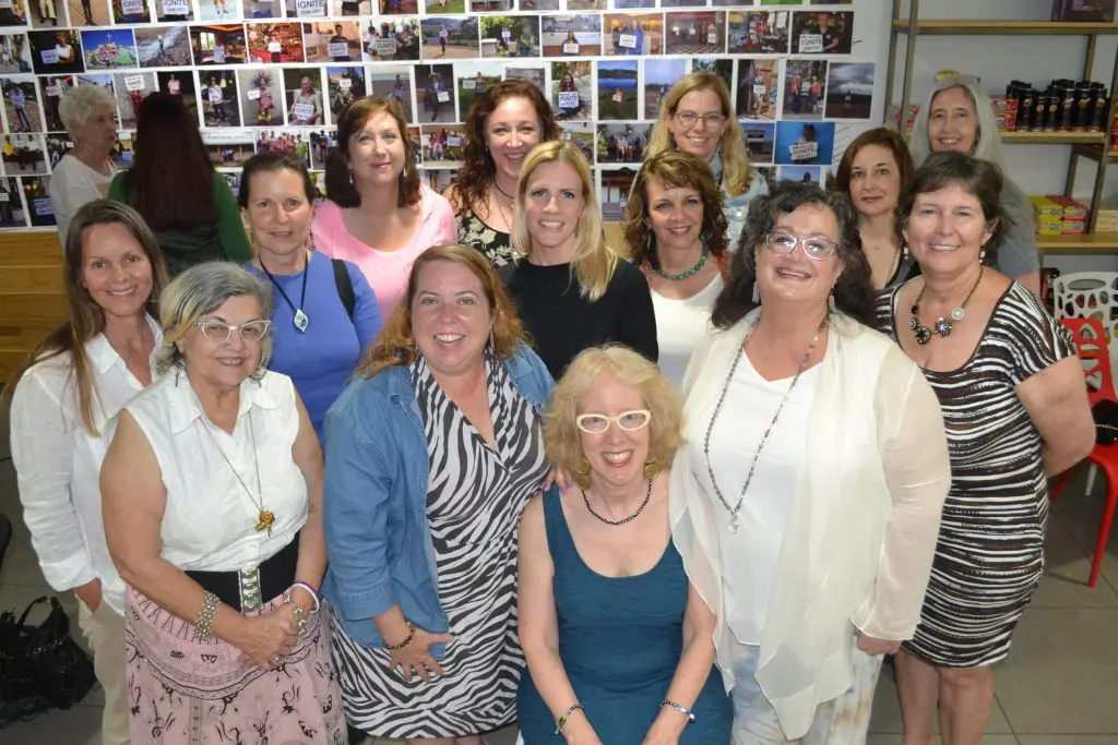 Sarah Gish with girlfriends at the Flo Paris Ignite Your Life! closing party. 