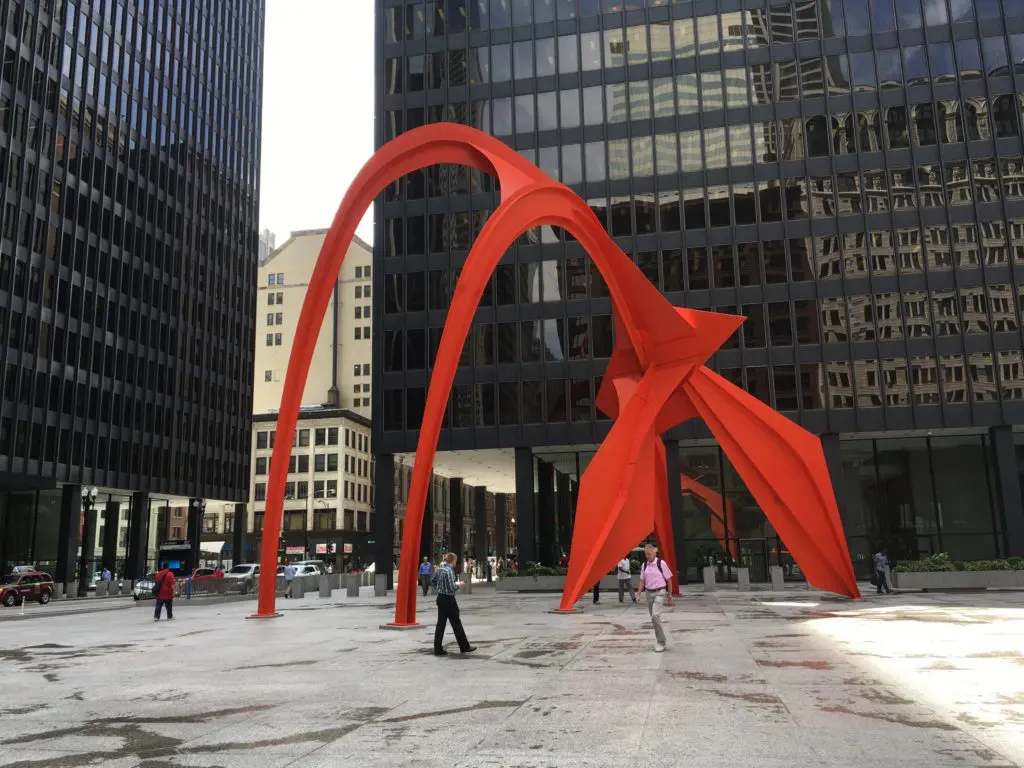 Alexander Calder’s “Crab” in downtown Chicago, one of the city's storied pieces of public art.  
