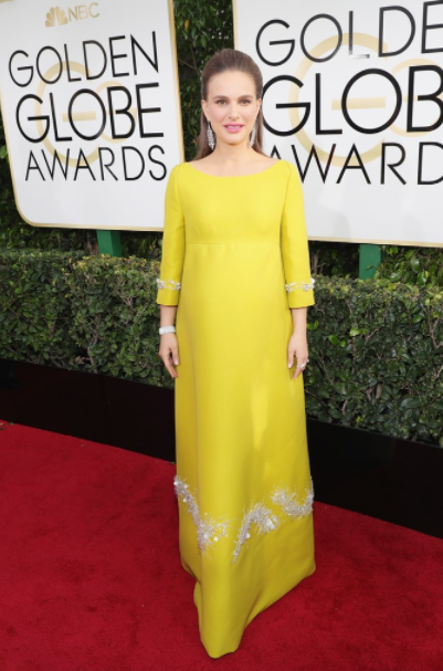 Jackie actress, Natalie Portman radiates in Prada. 