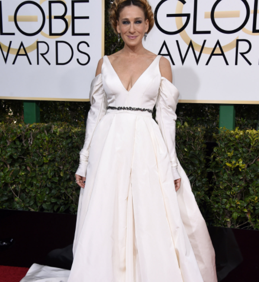 Sarah Jessica Parker in Vera Wang is surely displaying this season's IT gown. 