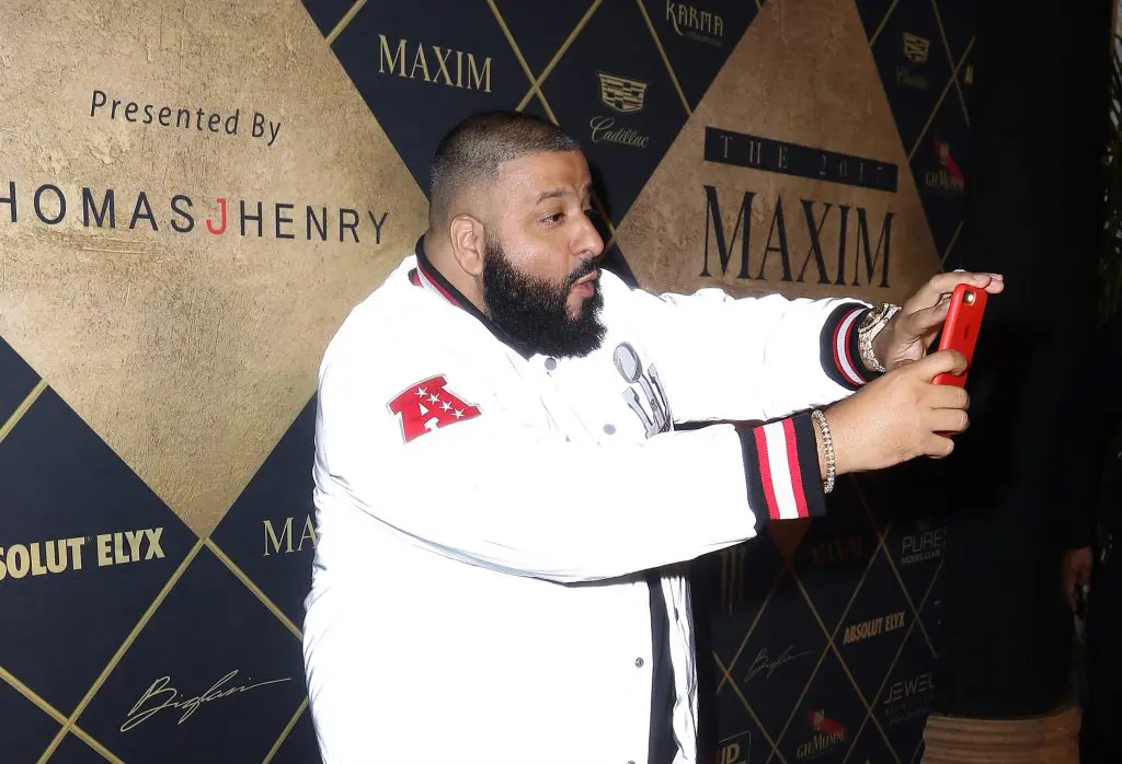 HOUSTON, TX - FEBRUARY 04:  DJ Khaled takes a selfie at the Maxim Super Bowl Party on February 4, 2017 in Houston, Texas.  (Photo by John Parra/Getty Images for Maxim)