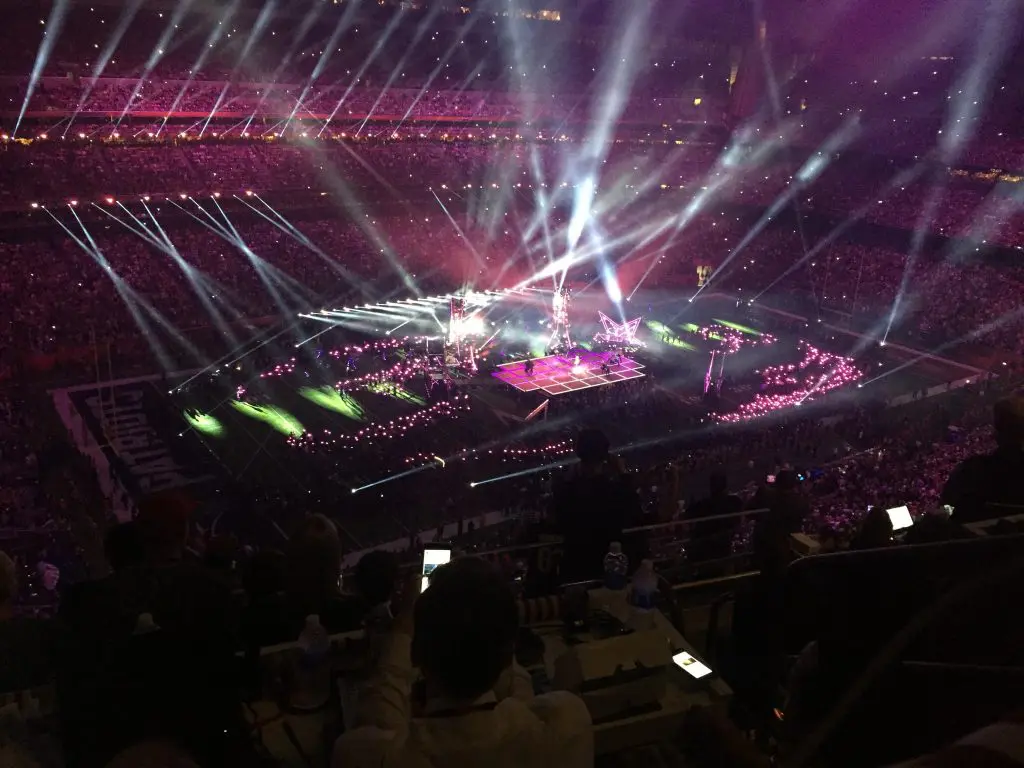 Lady Gaga's Super Bowl halftime show certainly looked dramatic. (Photo by Chris Baldwin.)