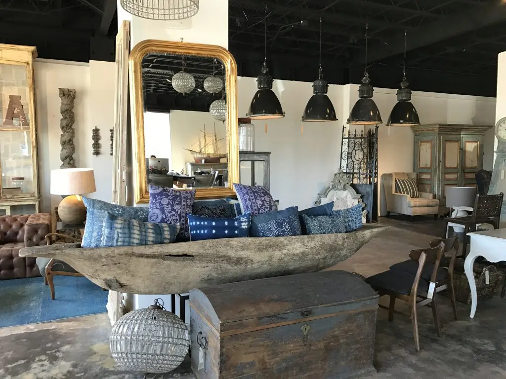 A vignette in Georgia Brown Home. All inventory is headed to Round Top at Paul Michael Company.