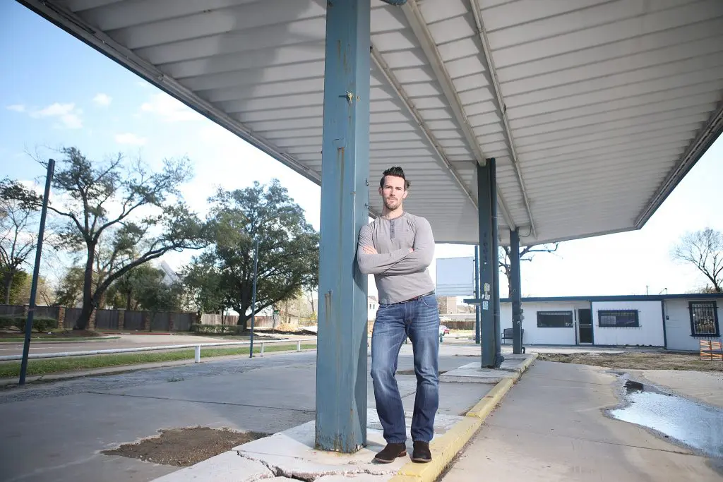 Restaurateur Ian Tucker at the future home of Balls Out Burger. 